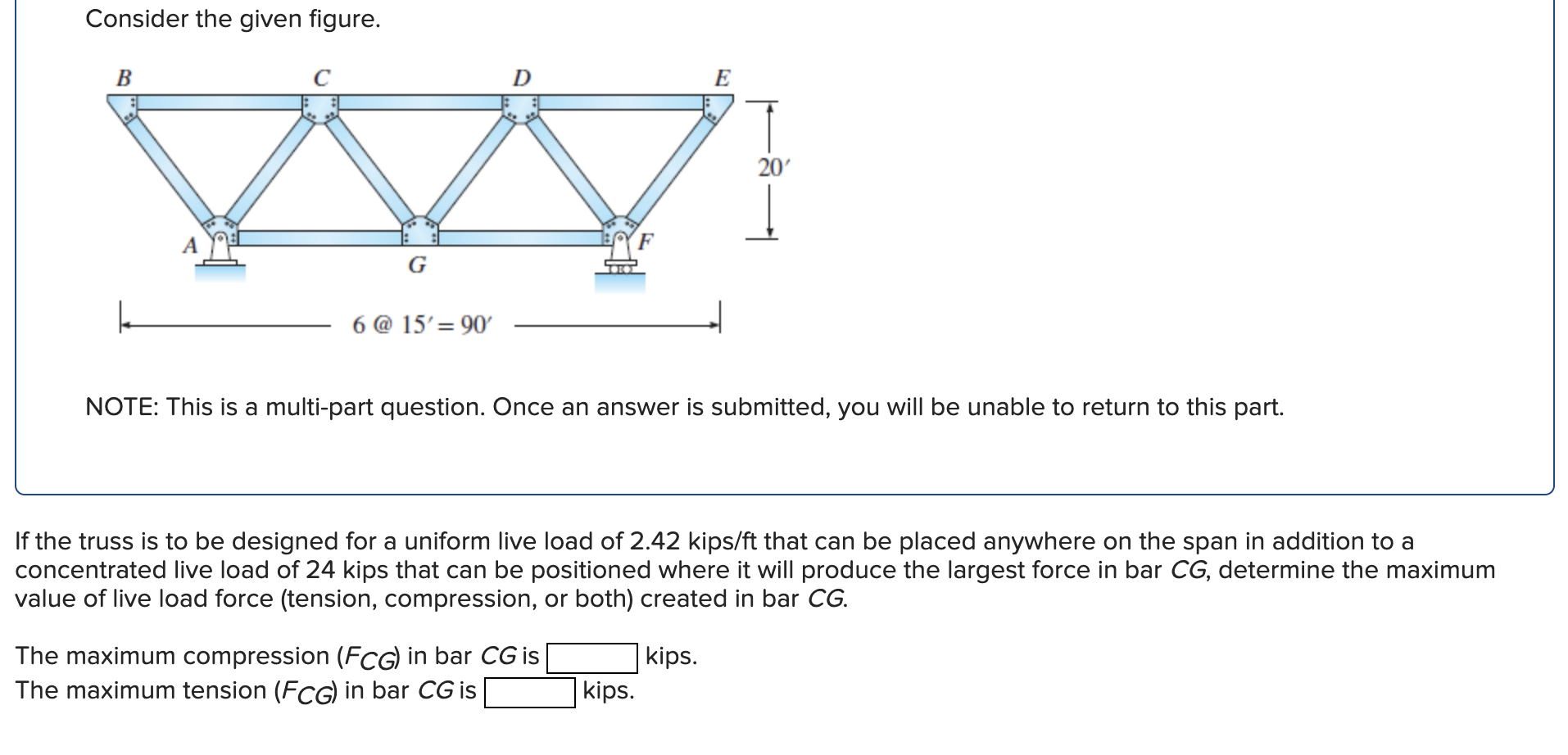 Solved Consider The Given Figure. B с D E 1: 20 G 6 @ 15'= | Chegg.com