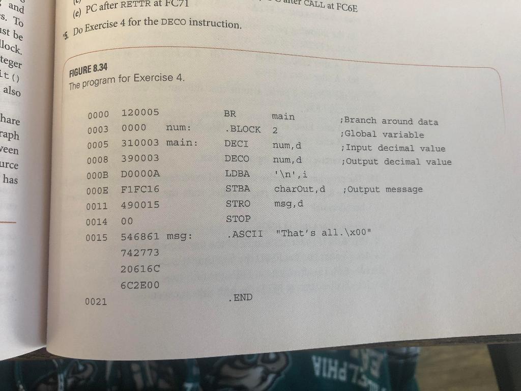 The program of Figure 8.34 executes, generating an | Chegg.com