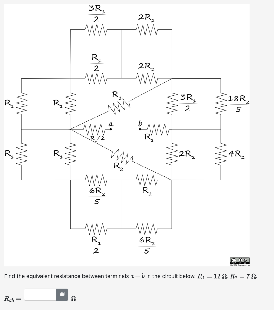 Solved Find The Equivalent Resistance Between Terminals A−b | Chegg.com