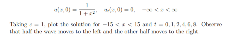 Solved the wave equation is , given the solution to the wave | Chegg.com