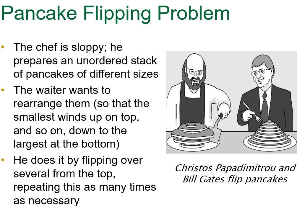 Solved Run the algorithm for pancake flipping presented in | Chegg.com