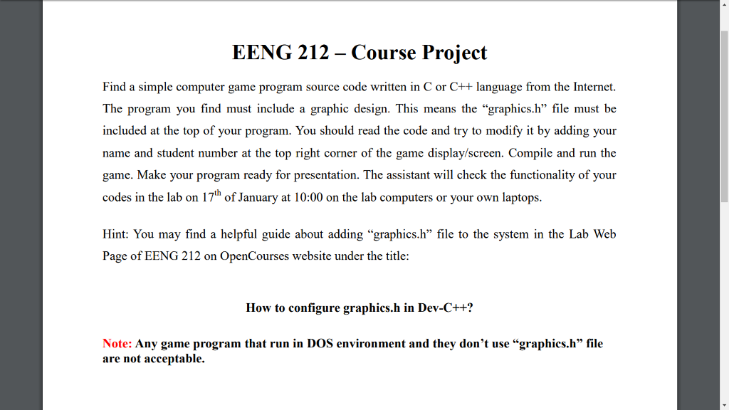 Solved please this is my final project and its out of 10 | Chegg.com
