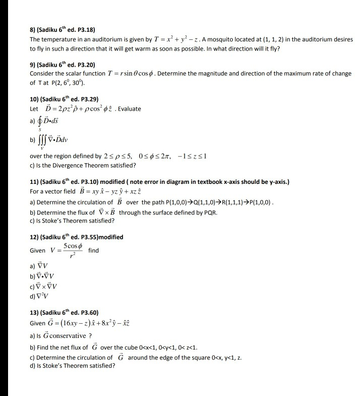 Solved 1) (Sadiku 6th ed. P1.11) If A 43-6y+ and B 2i +52 | Chegg.com