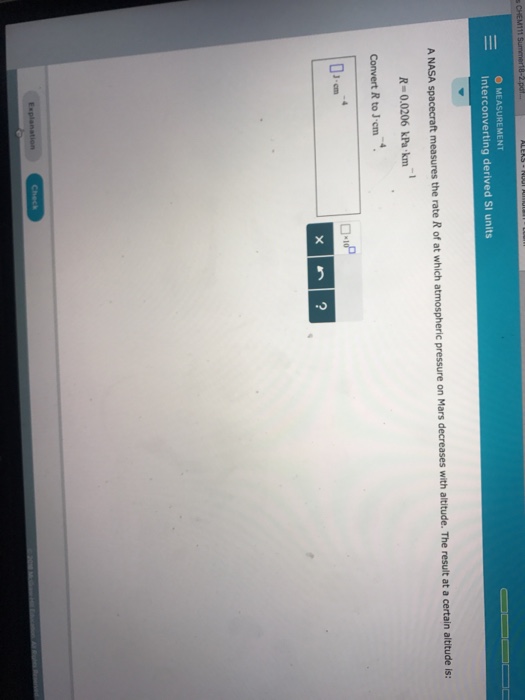 Solved O MEASUREMENT Interconverting derived SI units A NASA | Chegg.com