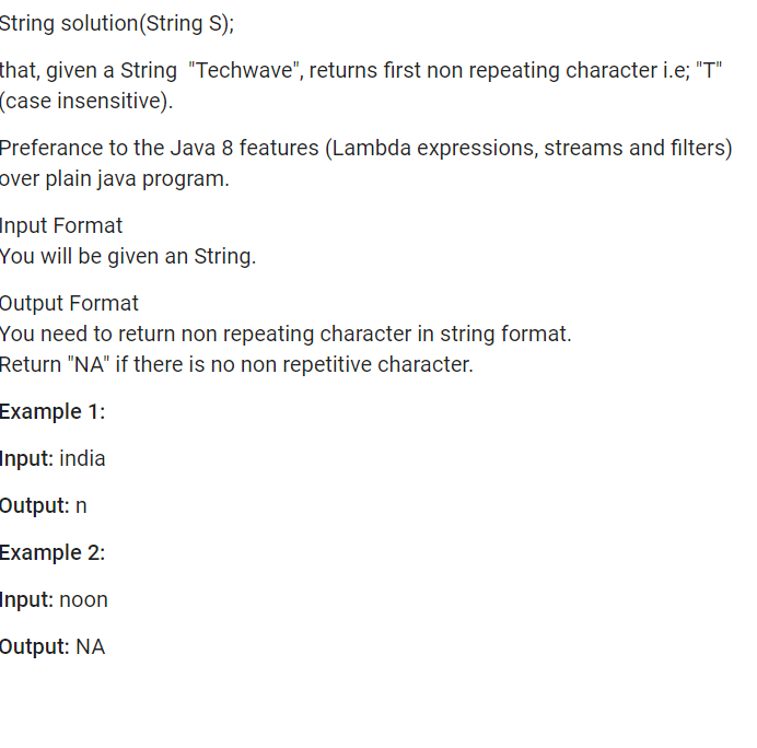 Solved String solution(String S); that, given a String | Chegg.com
