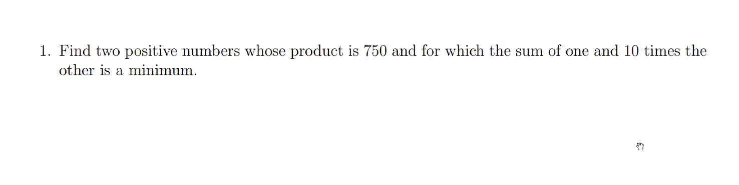 the product of two positive numbers is 750