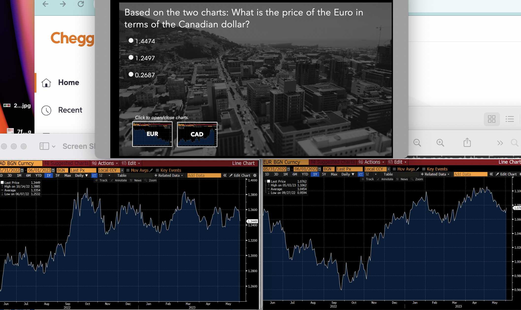 Solved based on the two charts: What is the price of the | Chegg.com