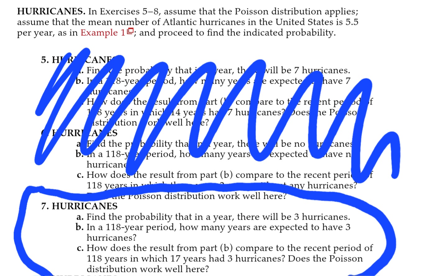 Solved HURRICANES. In Exercises 5-8, Assume That The Poisson | Chegg.com