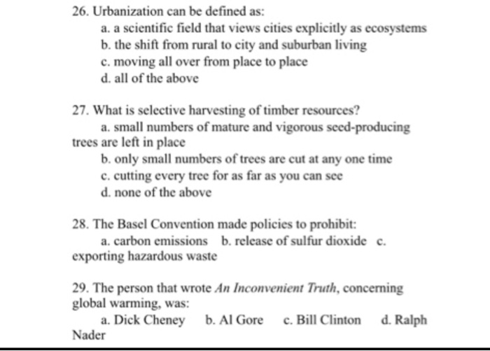 Solved 26. Urbanization Can Be Defined As: A. A Scientific | Chegg.com