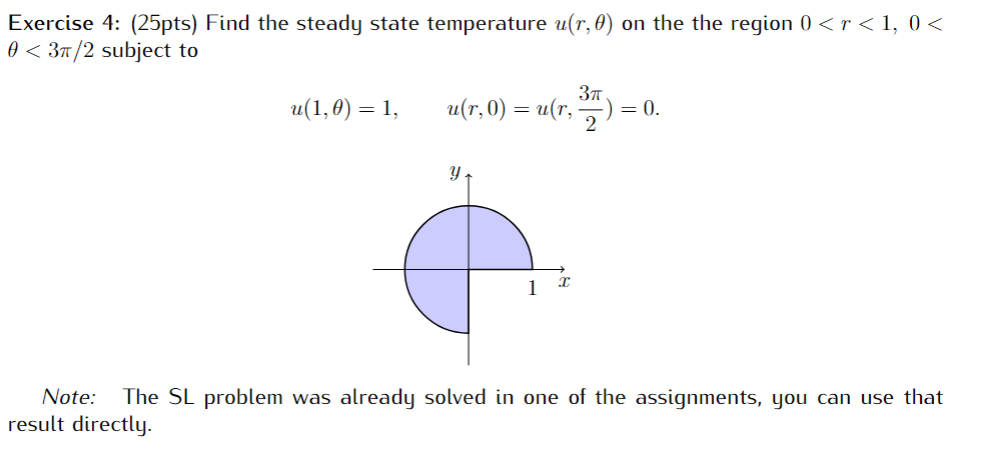 Solved Exercise 4: (25pts) Find the steady state temperature | Chegg.com