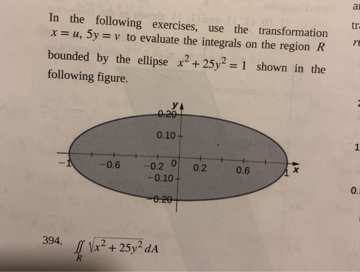 Solved In The Following Exercises, Use The Transformation X | Chegg.com