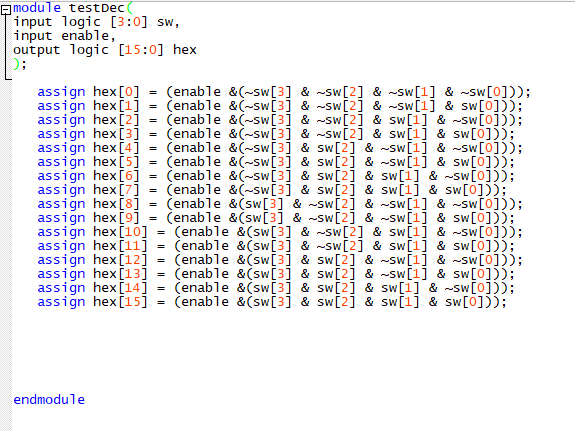 Solved I have a decoder file called testDec.sv that has my | Chegg.com