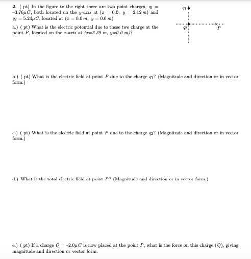 Solved 2. (pt) In the figure to the right there are two | Chegg.com