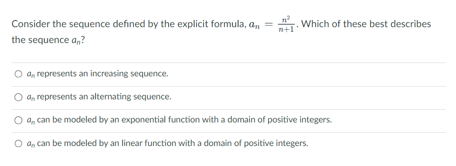 Solved Consider The Sequence Defined By The Explicit | Chegg.com