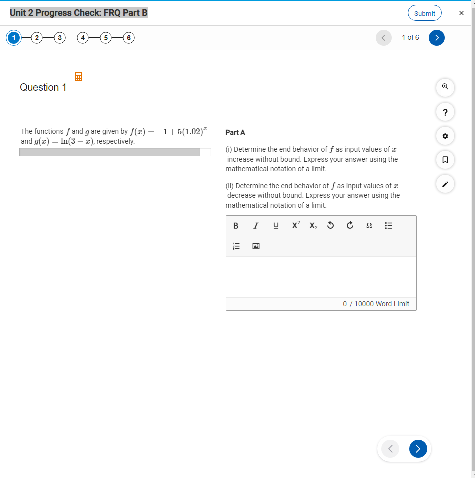 Solved Unit 2 Progress Check: FRQ Part B X (1) 2 (3) (4) 5 | Chegg.com