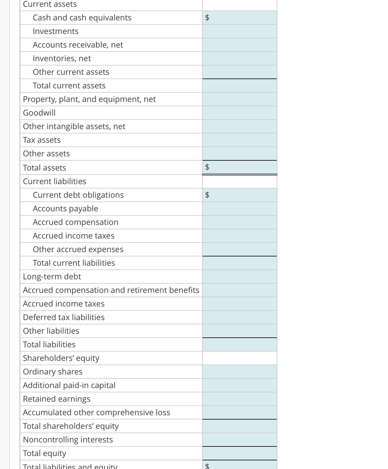 Solved Forecast Income Statement and Balance Sheet Following | Chegg.com