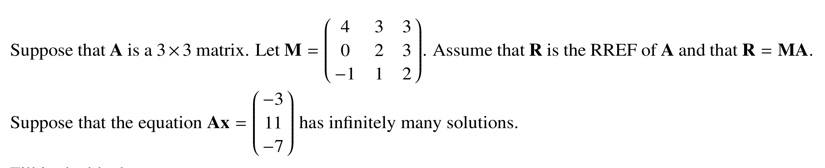 Solved 1a) How many zero rows does R have? 1b)Which of the | Chegg.com