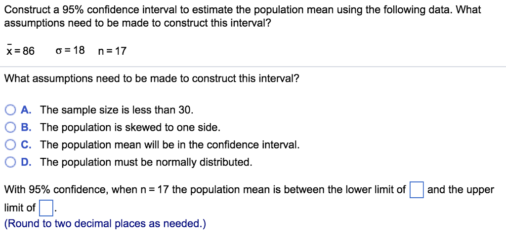 Solved Construct A 95% Confidence Interval To Estimate The | Chegg.com