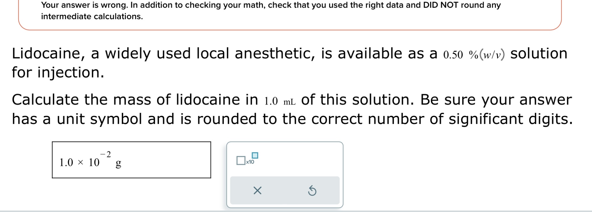 Solved Your answer is wrong. In addition to checking your | Chegg.com