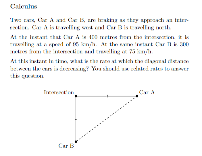 Solved Calculus Two Cars, Car A And Car B, Are Braking As | Chegg.com