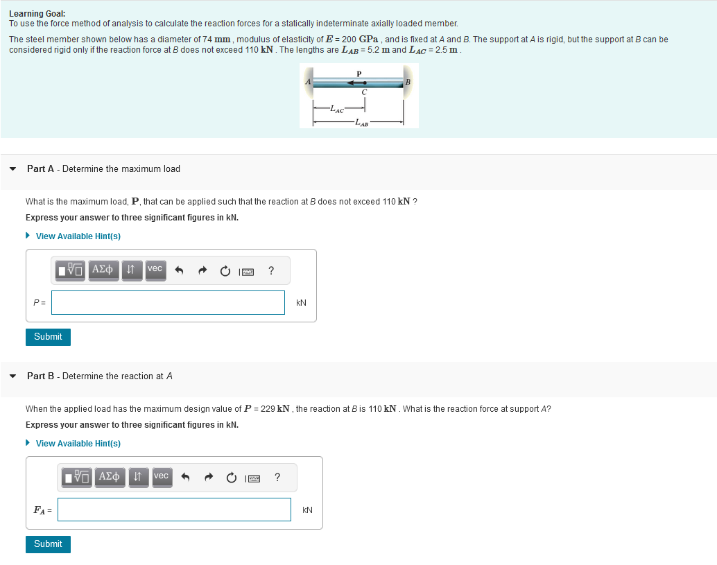 Solved Learning GoalTo use the force method of analysis to
