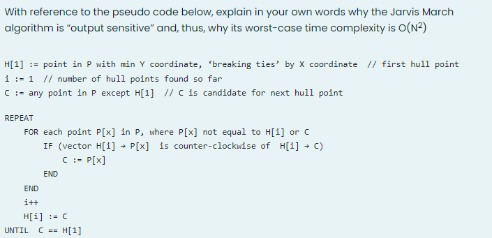 Solved With Reference To The Pseudo Code Below Explain In