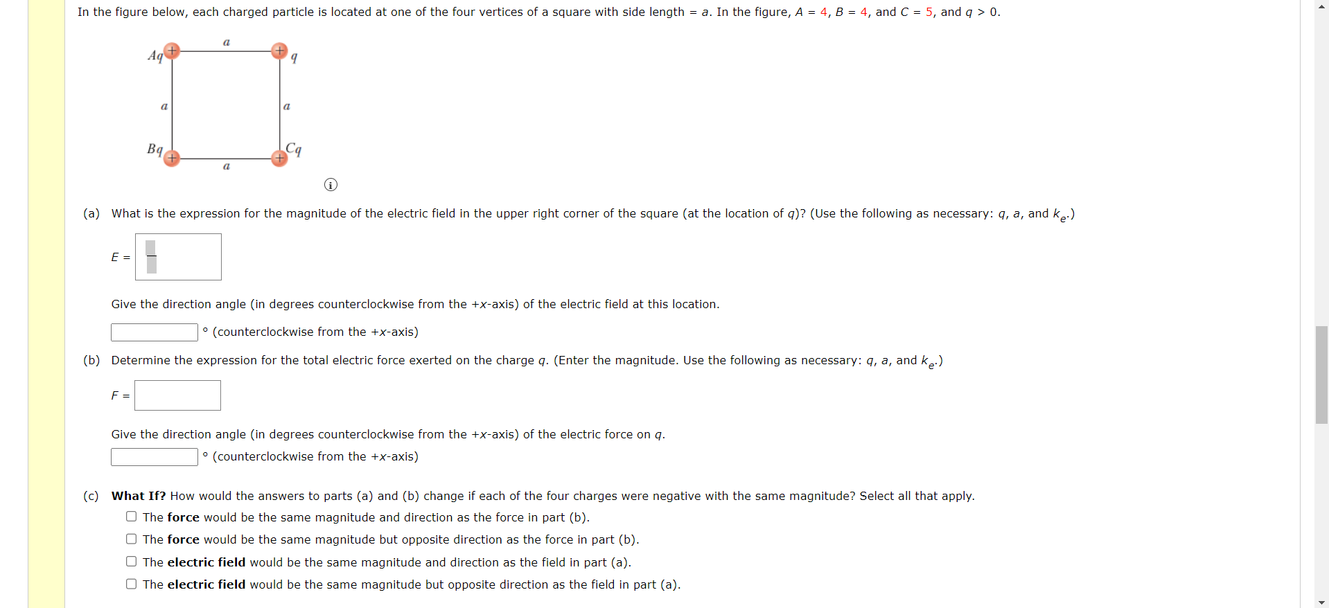 Solved In The Figure Below, Each Charged Particle Is Located | Chegg.com