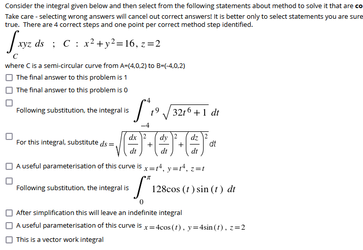 Solved Consider The Integral Given Below And Then Select | Chegg.com