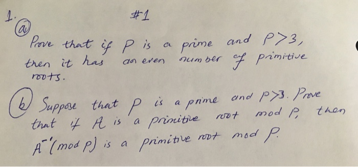 Solved Prove that if P is a prime and P > 3, then it has an | Chegg.com
