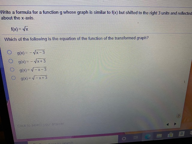 Solved Write a formula for a function g whose graph is | Chegg.com