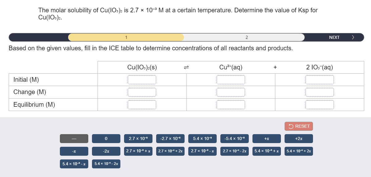 Solved The Molar Solubility Of Cu No3 2 Is 2 7 X 10 M At Chegg Com