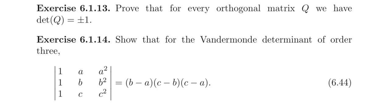 Solved Exercise 6.1.13. Prove That For Every Orthogonal | Chegg.com