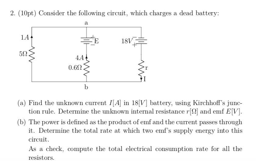 Solved 2. (10pt) Consider The Following Circuit, Which | Chegg.com