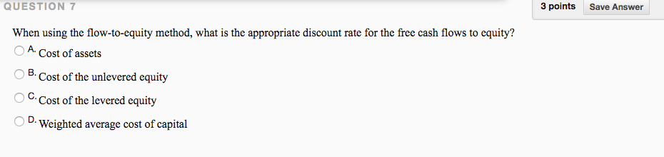 Solved QUESTION 7 3 points Save Answer When using the | Chegg.com