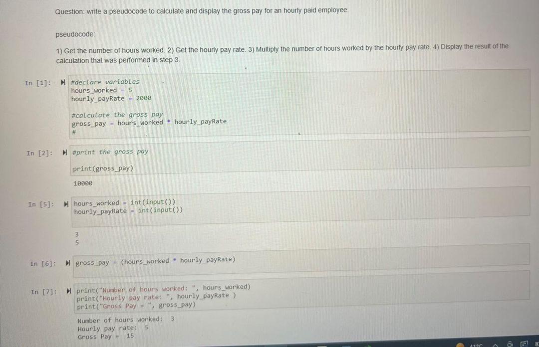 Solved Question: write a pseudocode to calculate and display | Chegg.com