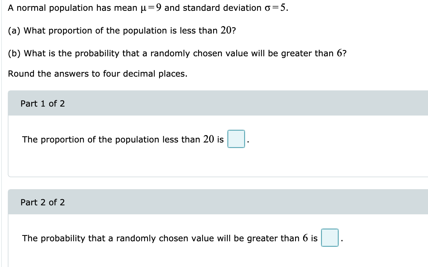 solved-a-normal-population-has-mean-u-10-and-standard-chegg