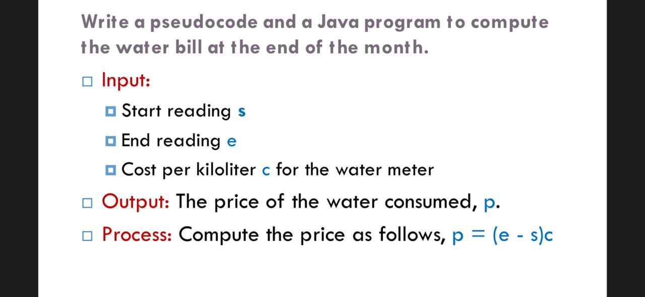 Solved Write a pseudocode and a Java program to compute the | Chegg.com
