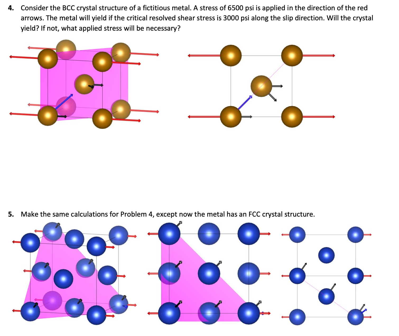 Solved 4. Consider The BCC Crystal Structure Of A Fictitious | Chegg.com