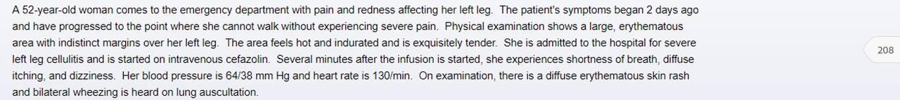 Solved A 52-year-old woman comes to the emergency department | Chegg.com