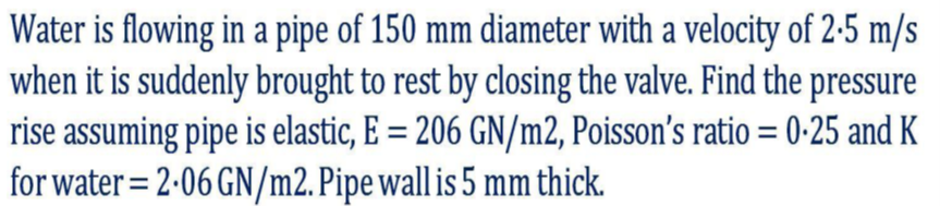 Solved In a pipe 600 mm diameter and 3000 m length, provided | Chegg.com