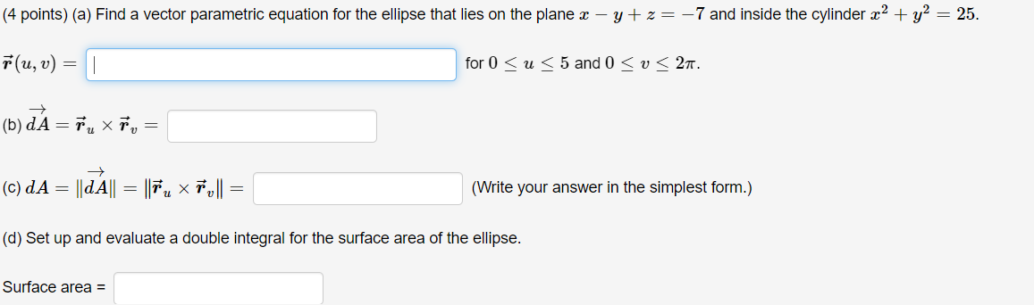 Vector Parametric Form Solved (4 points) (a) Find a vector parametric equation | Chegg.com