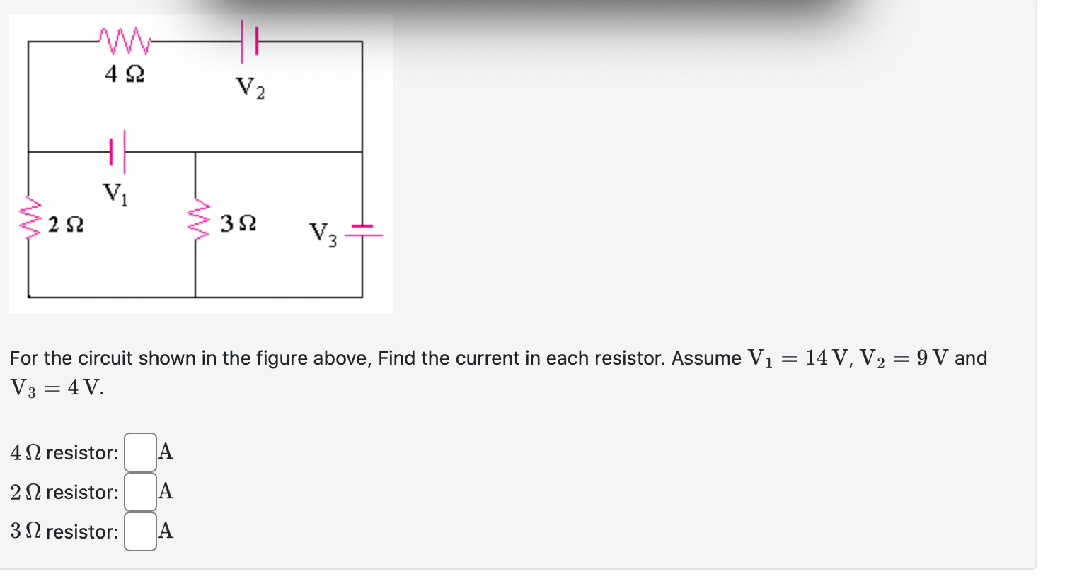 Solved For the circuit shown in the figure above, Find the | Chegg.com