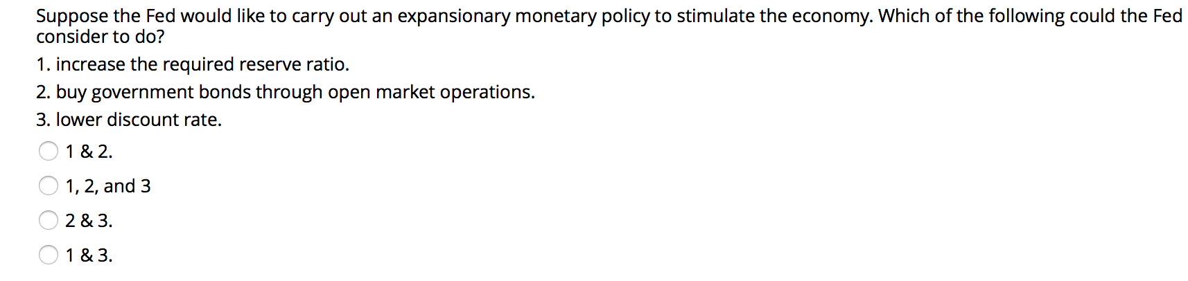 Solved Suppose the Fed would like to carry out an | Chegg.com