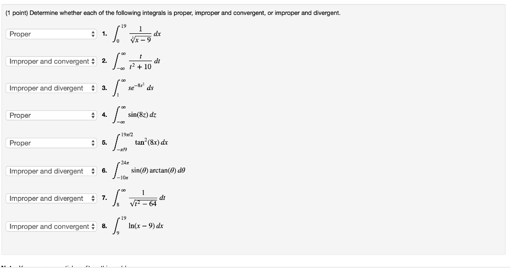 Solved 1 Point Determine Whether Each Of The Following