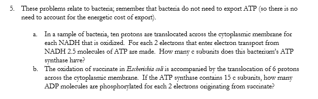 Solved 5. These problems relate to bacteria; remember that | Chegg.com