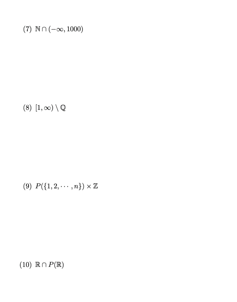 Solved Question 4. For Each Of The Following Sets, Decide | Chegg.com