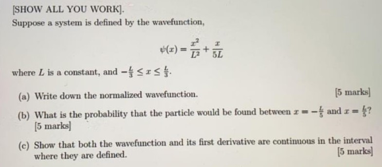 Solved [SHOW ALL YOU WORK). Suppose a system is defined by | Chegg.com
