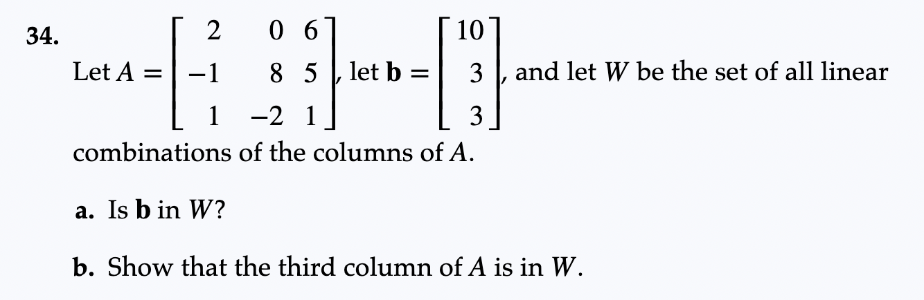 Solved In Exercises 11 And 12, Determine If B Is A Linear | Chegg.com