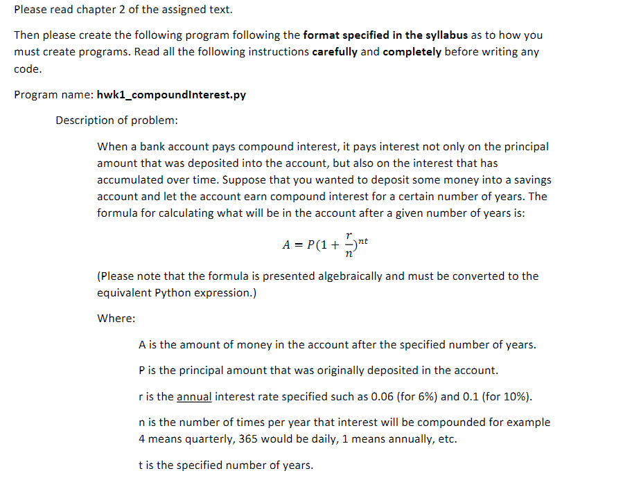 Solved Please read chapter 2 of the assigned text. Then | Chegg.com