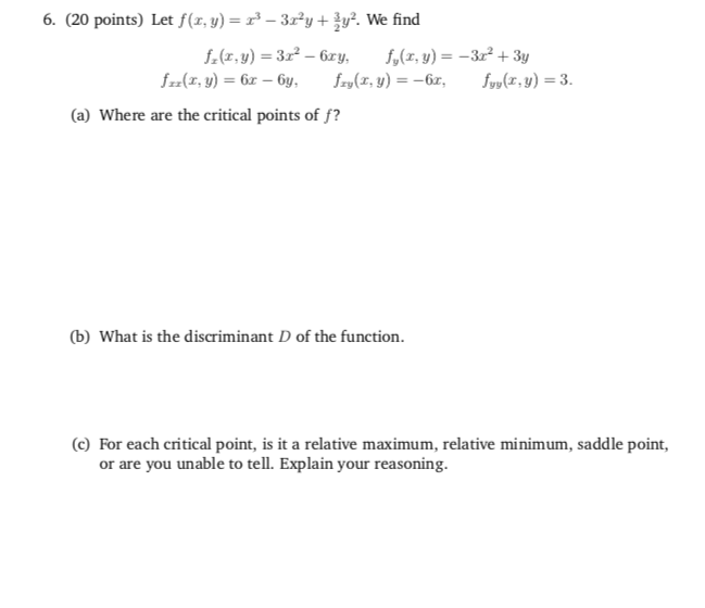 Let F X Y X 3 3x 2y 3 2y 2 We Find Fx X Y 3x 2 Chegg Com